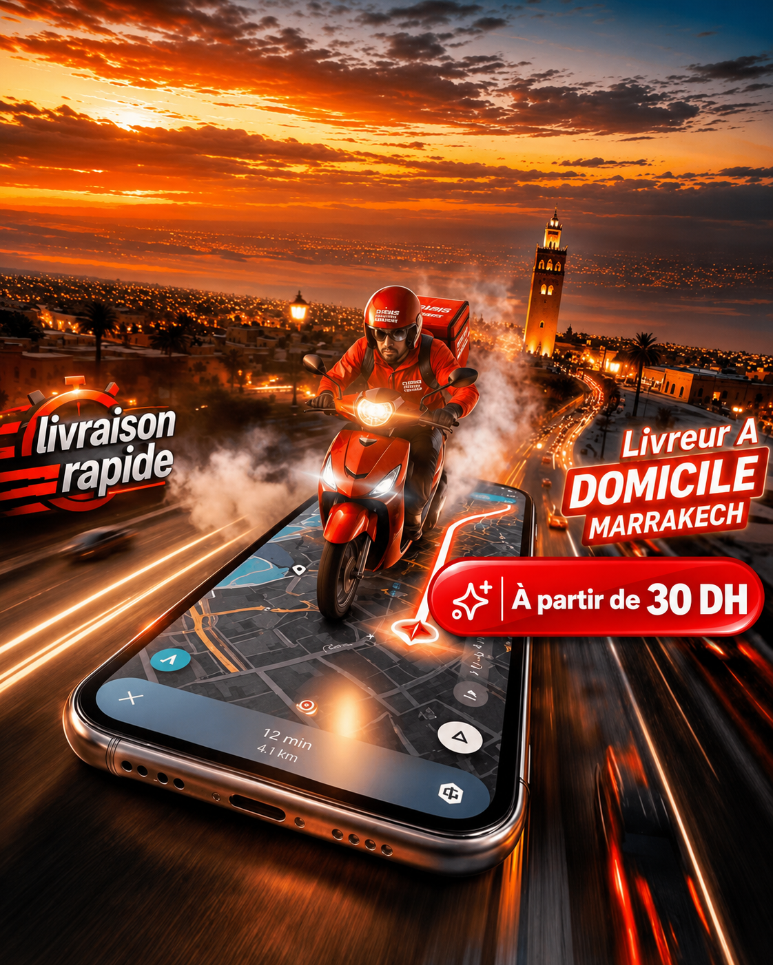 Delivery motion background